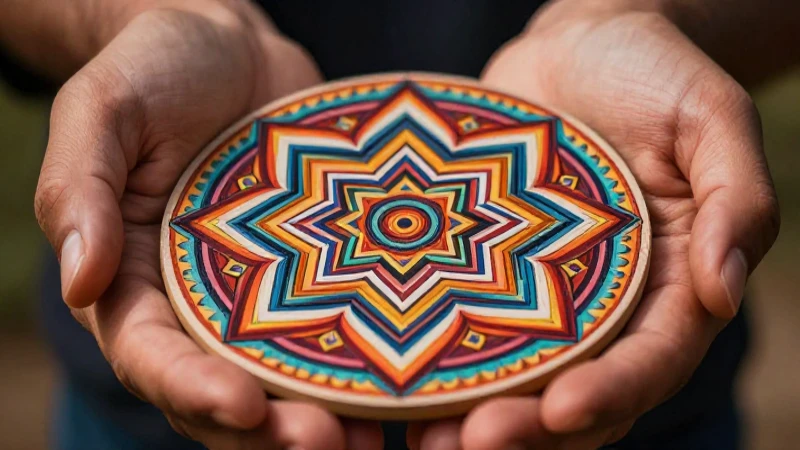 Qué es un mandala, sus tipos y beneficios terapéuticos 5 Mandala geométrico vibrante con manos en luz cálida