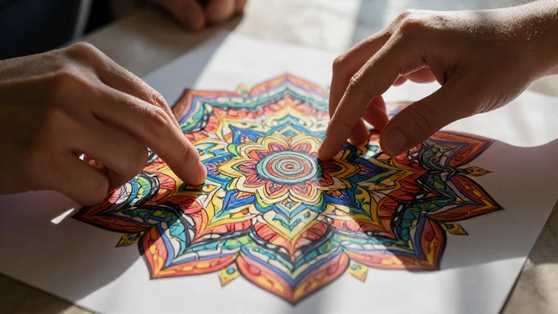 Qué es un mandala, sus tipos y beneficios terapéuticos 6 Mandala vibrante y realista con enfoque en manos