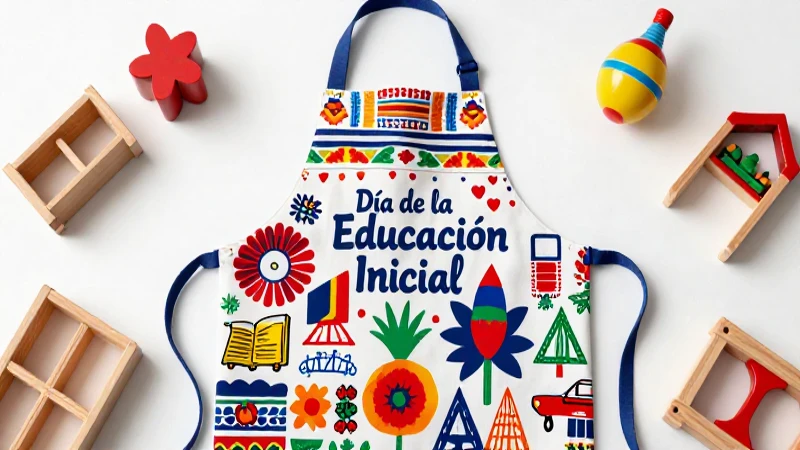 Mandil creativo decorado para el Día de la Educación Inicial