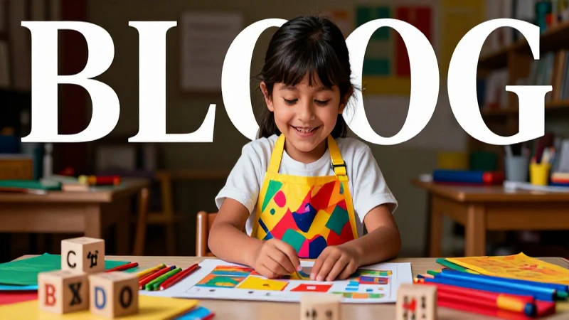 Ilustración vibrante de niño alegre aprendiendo