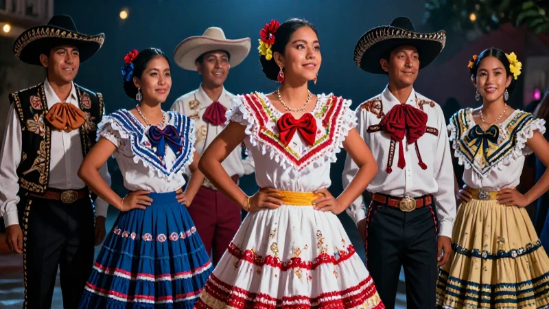 Jóvenes mexicanos celebrando vibrante cultura tradicional