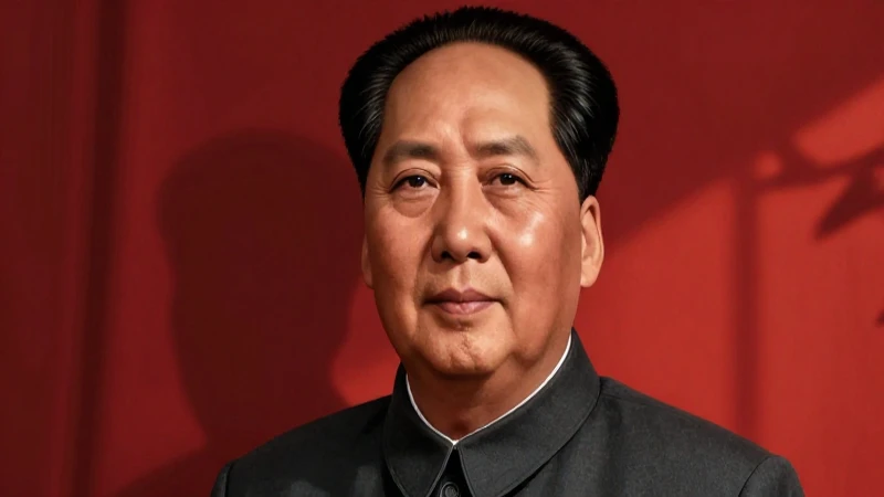 Retrato épico de Mao, con iluminación dramática