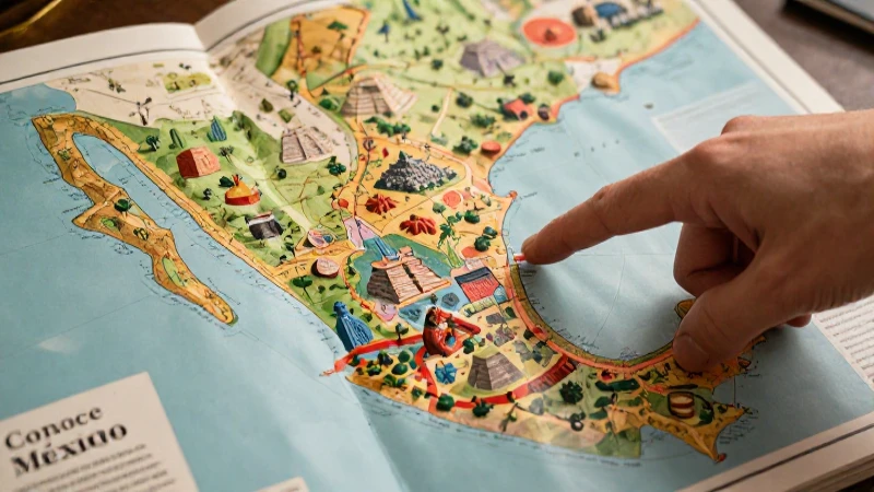 Conoce México: Explora su mapa atlas y puntos de interés 4 Mapa educativo detallado de México