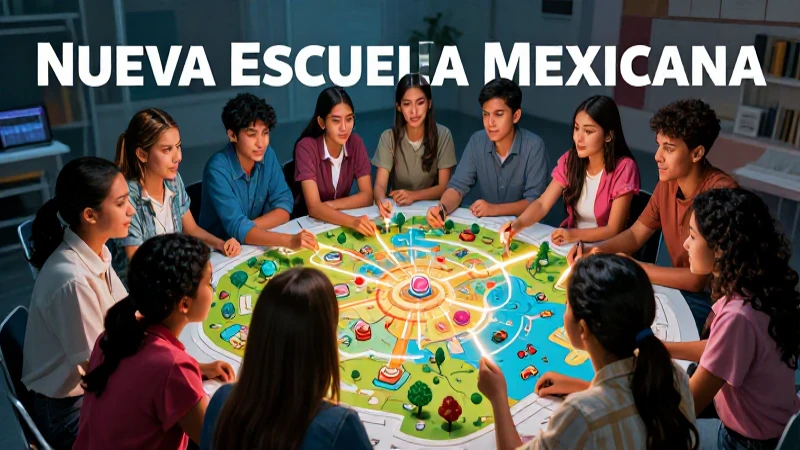 Colaboración educativa vibrante inspirada en México