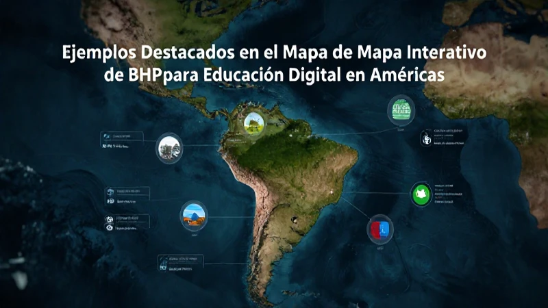 Atractivo mapa interactivo educativo digital