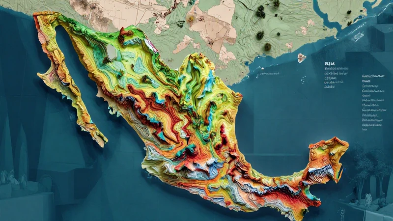 Mapa físico: definición, elementos y concepto esencial 6 Mapa detallado de México con estética editorial