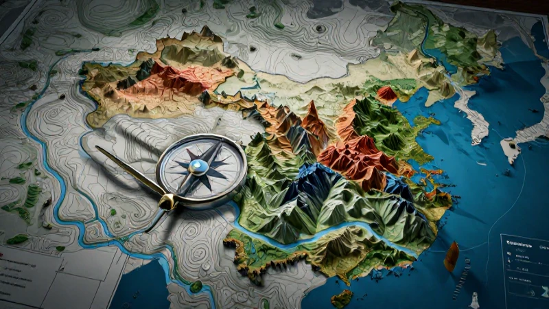 Mapa físico: definición, elementos y concepto esencial 3 Mapa físico detallado con montañas y ríos