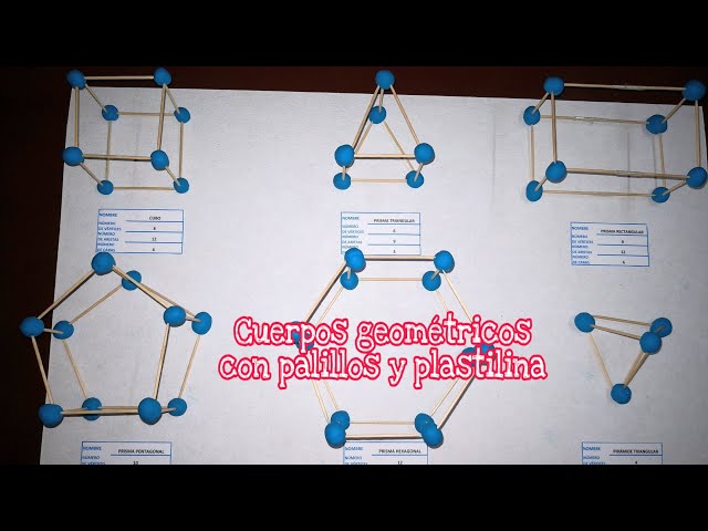 maqueta de cuerpos geometricos con palillos y plastilina 3