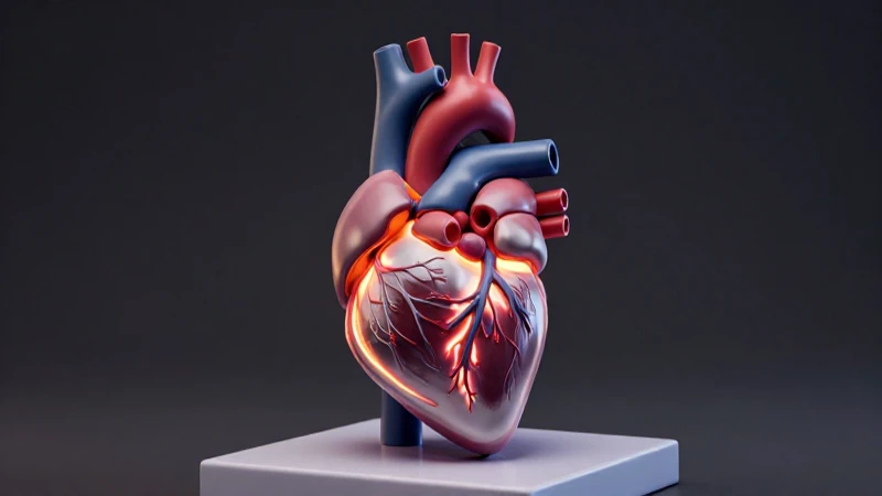Modelo detallado y vibrante del corazón humano