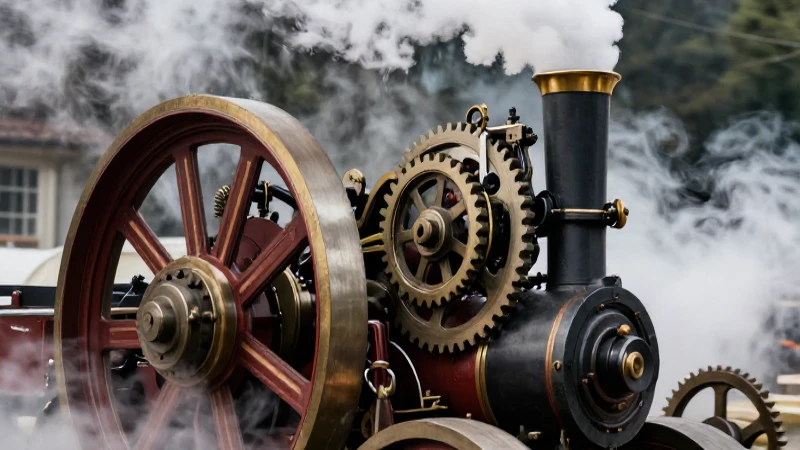 Máquinas de vapor: La revolución de la máquina de vapor 4 Motor victoriano detallado con vapor dinámico
