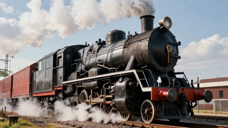 Máquinas de vapor: La revolución de la máquina de vapor 5 Locomotora de vapor hiperrealista y vibrante