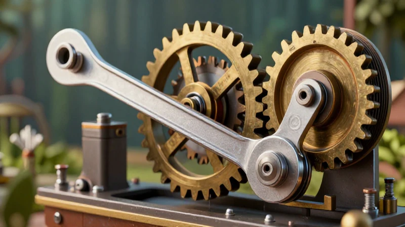 Máquinas simples: 30 ejemplos de maquinaria simple 11 Máquina simple detallada con engranajes dinámicos