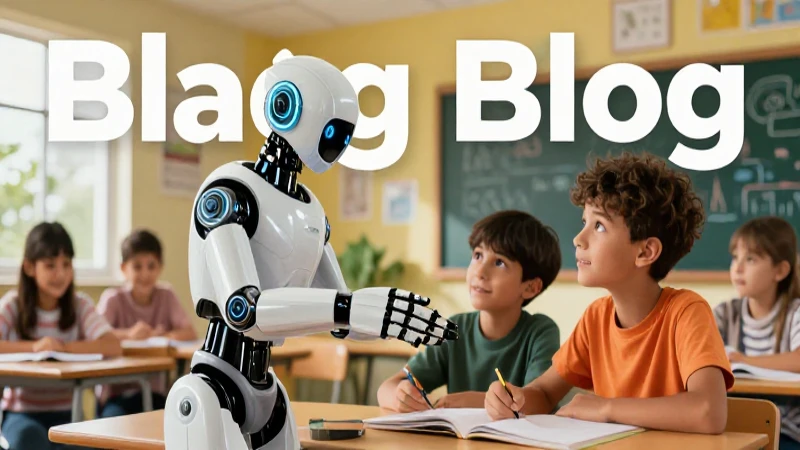 Máquinas: Qué son, características y definición esencial 7 Robots futuristas y alumnos en clase moderna
