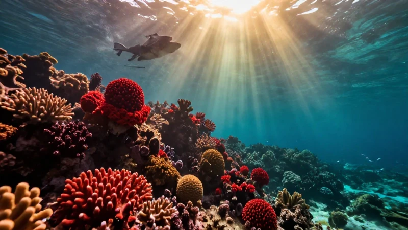 Mar Rojo: Qué es, su Importancia y Características Clave 4 Vibrante panorama submarino del Mar Rojo