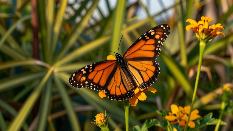 Quieres saber sobre mariposas, su hábitat y ciclo de vida 7 Mariposas monarca en flores tropicales