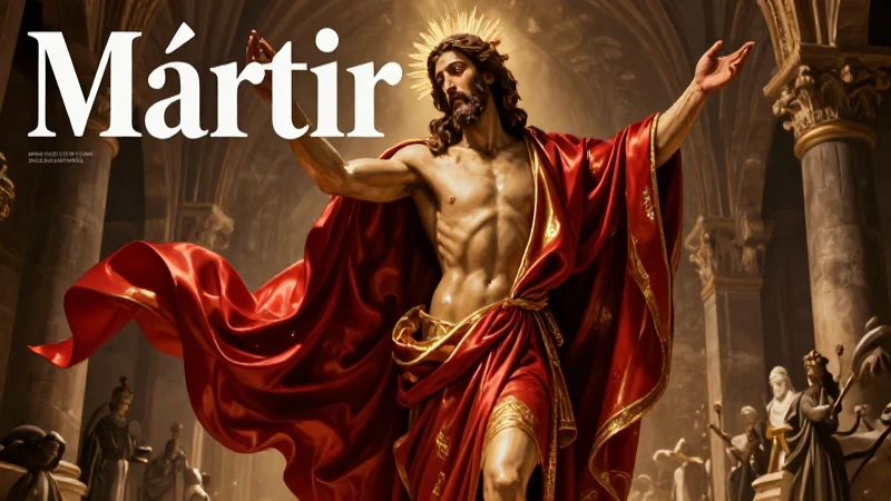 Mártires cristianos ilustrados en vestiduras etéreas dramáticas