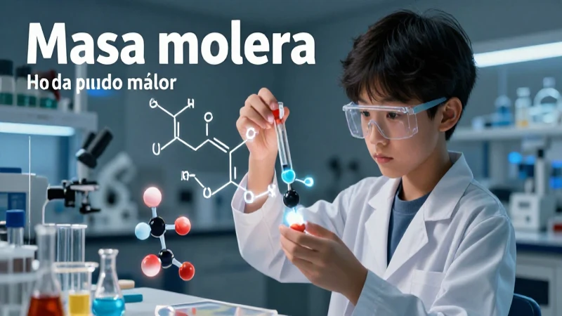 Masa molar: definición, concepto y peso molar explicado 4 Ilustración educativa sobre masa molar