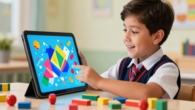 "Aprende Matemáticas 3 de forma creativa y recreativa" - ¡Con respuestas incluidas! 4 Estudiante feliz aprende matemáticas con hologramas