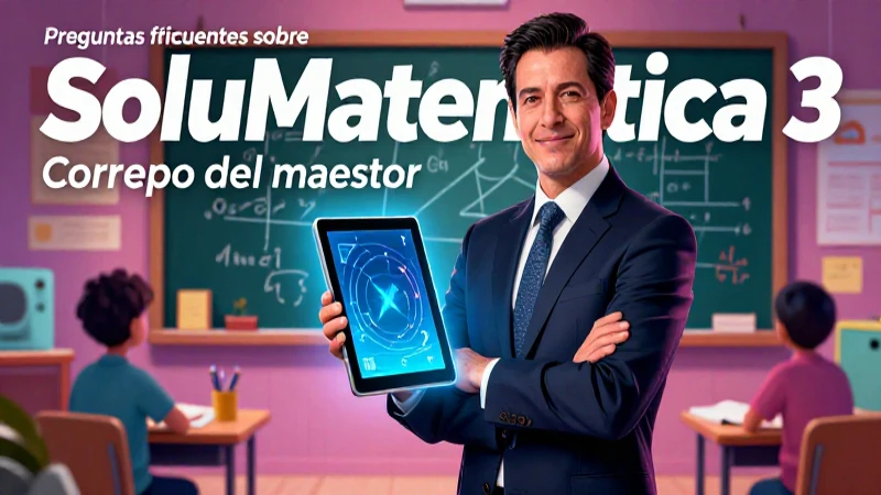 Respuestas rápidas y precisas en SoluMatemáticas 3: Correo del maestro 5 Profesora mexicana ilustrada con matemáticas