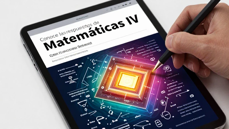 Libro resuelto de Matemáticas IV con estética educativa