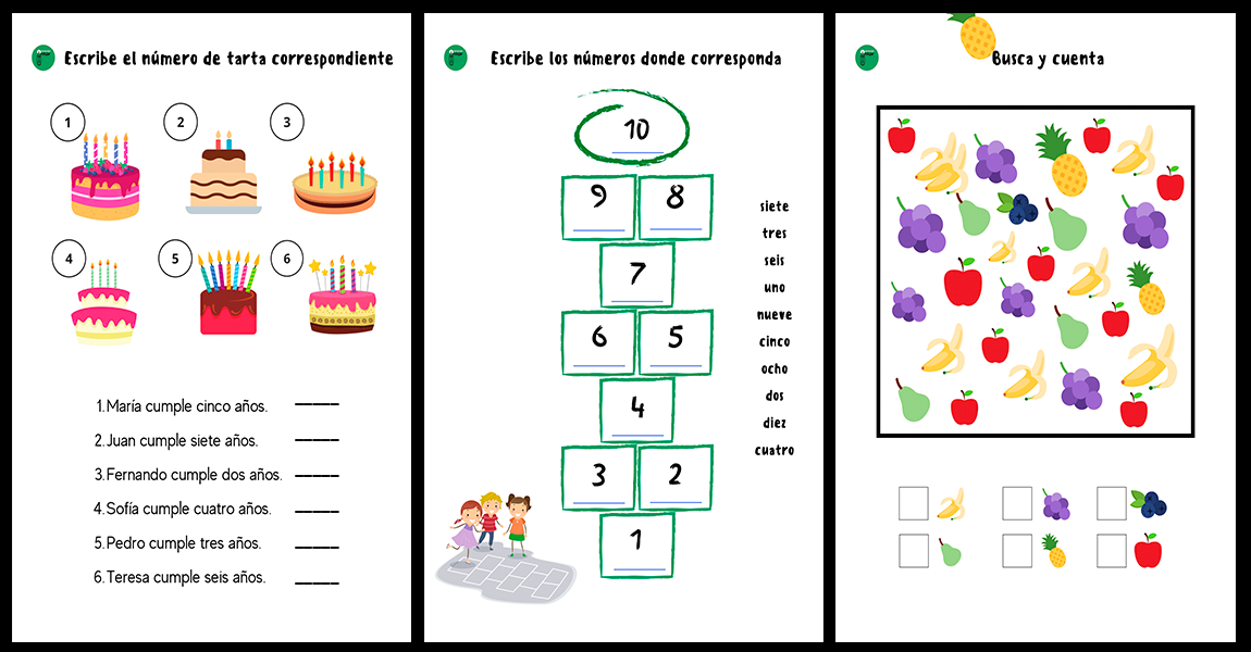 matematicas para preescolar ejercicios divertidos y faciles