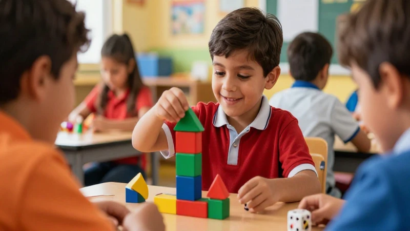 Aprendizaje matemático divertido con bloques coloridos