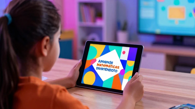 Aprende matemáticas divirtiéndote en segundo de primaria 3 Niño aprende matemáticas jugando en un entorno moderno