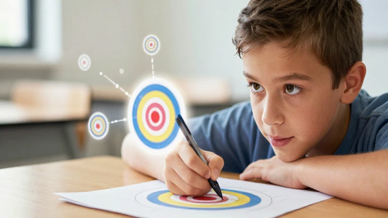 Mejora tu rendimiento en Matemáticas sexto con estos consejos 3 Estudiante sexto grado enfocado con metas brillantes