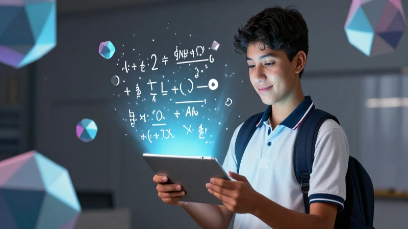 Estudiante mexicano usa tablet con matemáticas holográficas