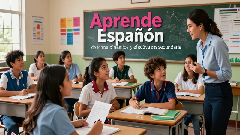 Aprende español de forma dinámica y efectiva en secundaria 4 Clase dinámica de español en secundaria