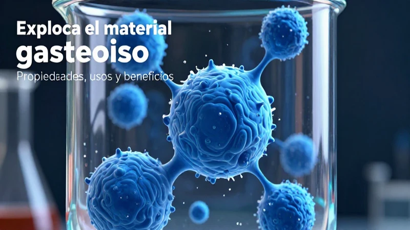 Explora el material gaseoso: propiedades, usos y beneficios 3 Moléculas azules dinámicas dentro de un matraz transparente
