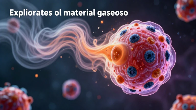 Explora el material gaseoso: propiedades, usos y beneficios 4 Gas molecular representado visualmente en un entorno moderno