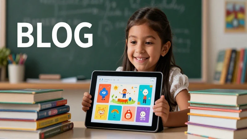 Niña mexicana sonriente aprendiendo con tecnología y libros