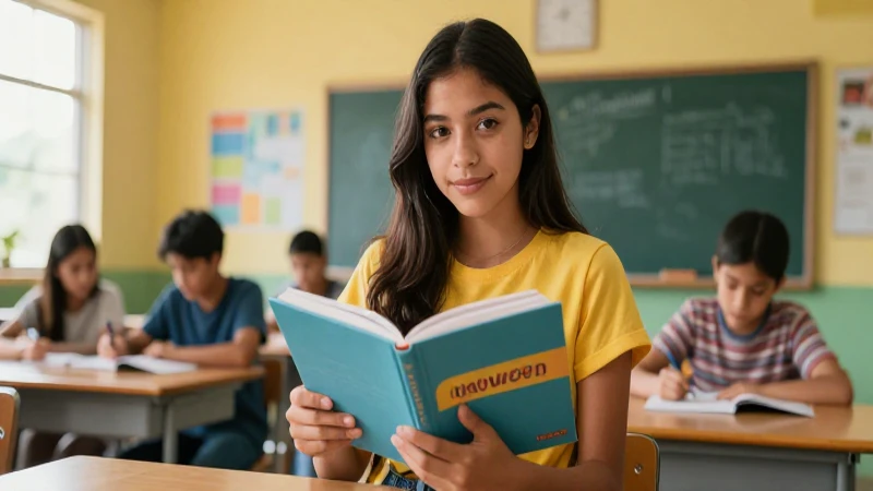 Joven mexicana inspirada en el aprendizaje