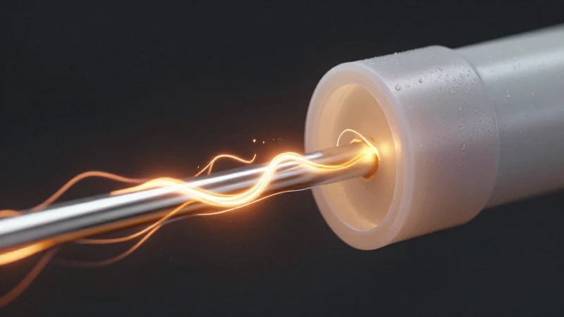 Electricidad vibrante fluye por metal brillante