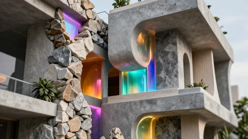 Materiales de construcción: 20 Ejemplos Esenciales para Ti 17 Arquitectura futurista combina piedra y bio-concreto innovador