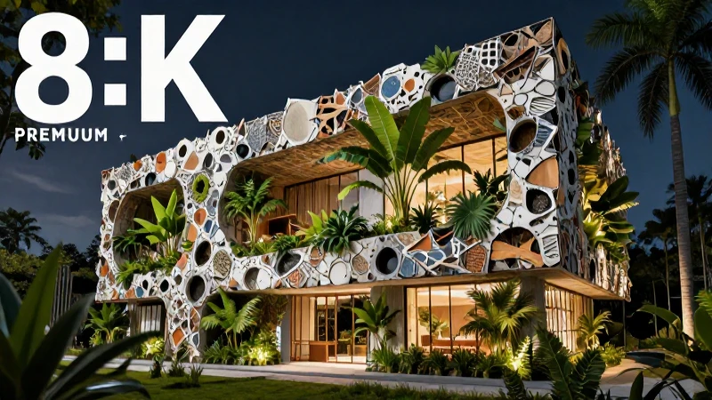 Materiales de construcción: 20 Ejemplos Esenciales para Ti 15 Arquitectura sostenible con fachada reciclada y flora exuberante