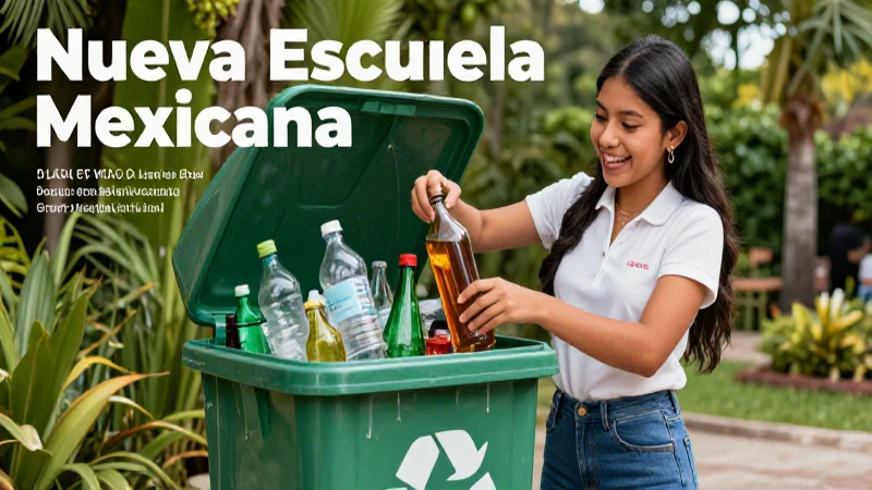 Cuáles son 25 materiales reciclables que podemos usar 7 Estudiante mexicano reciclando con energía positiva y color