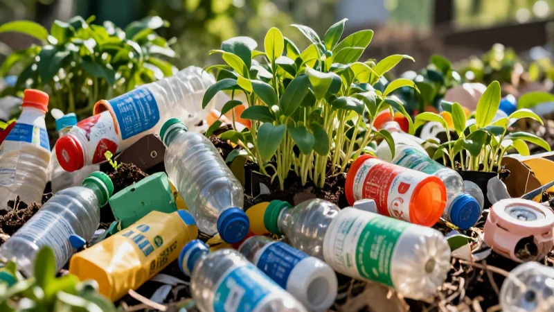 Cuáles son 25 materiales reciclables que podemos usar 5 Material reciclado da vida con brotes verdes