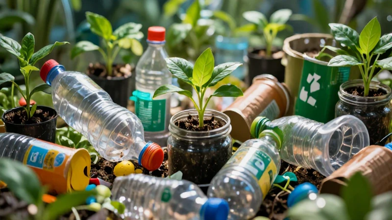 Cuáles son 25 materiales reciclables que podemos usar 4 Materiales reciclados y vida brotando en detalle