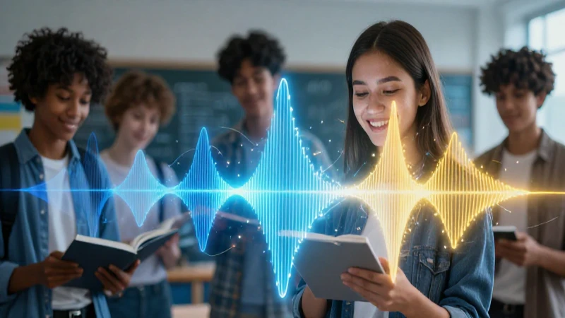 Conoce las mecánicas de las ondas y domina su funcionamiento 3 Estudiante mira vibrantes ondas de luz y sonido