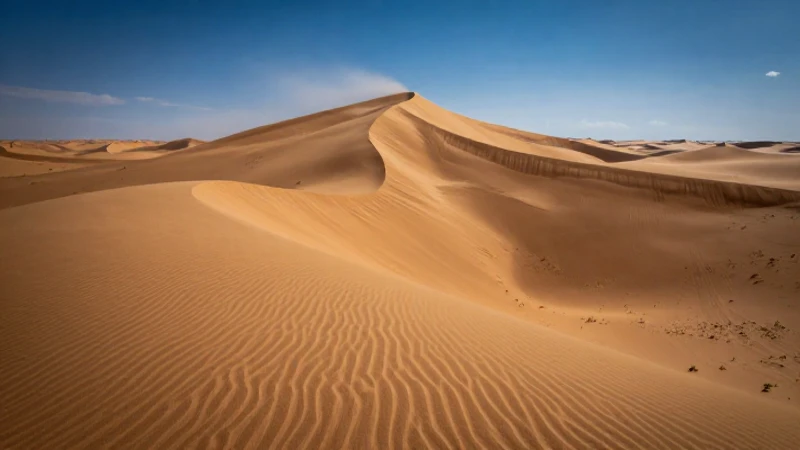 El viento forma dunas de arena en el desierto