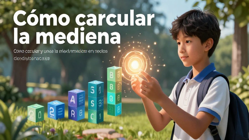 Cómo calcular y usar la mediana en matemáticas 4 Ilustración educativa de mediana con diseño moderno