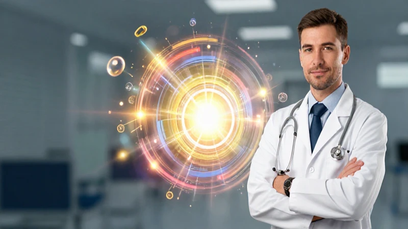 Médico profesional vibrante con aura de bienestar
