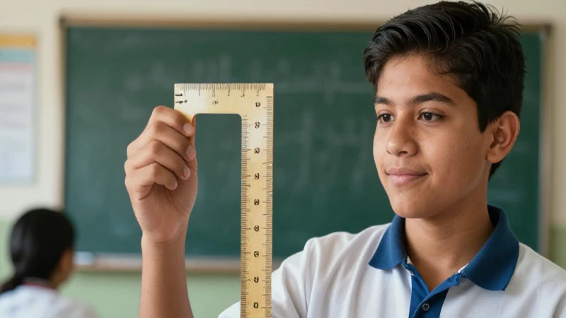 Domina las medidas inglesas y úsalas en tu día a día 3 Estudiante mexicano con regla y escala educativa