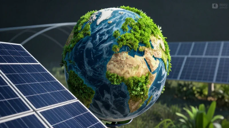 Tierra vibrante y sostenible con energía solar