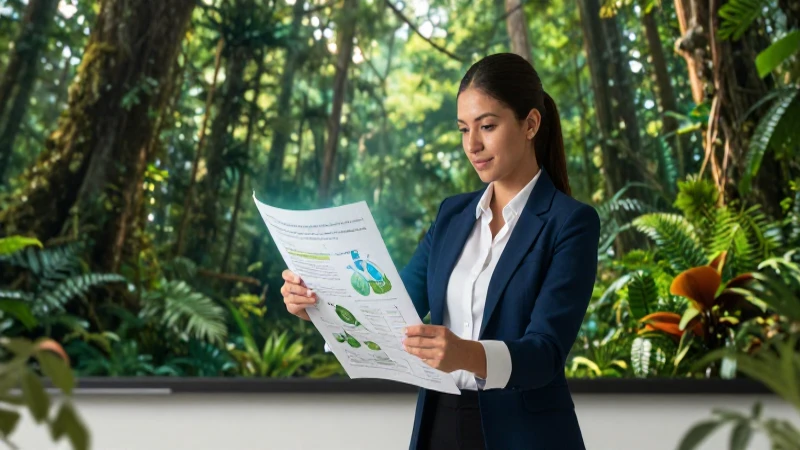 Estudiante mexicano proyectando sostenibilidad en la selva