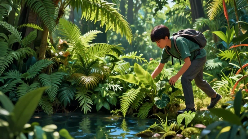 Naturaleza vibrante y sostenible ilustrada