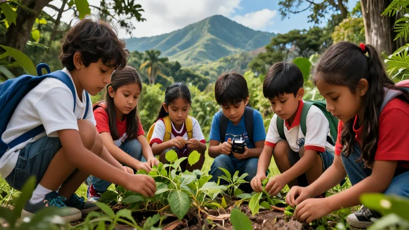 Estudiantes mexicanos exploran la naturaleza