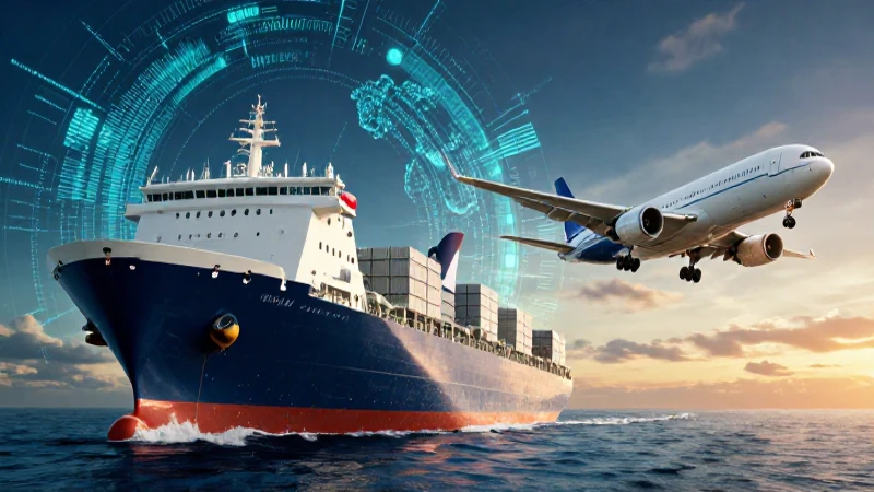 Medios de Transporte Aéreos y Marítimos: 25 Ejemplos Clave 8 Barco de carga futurista en portada de revista